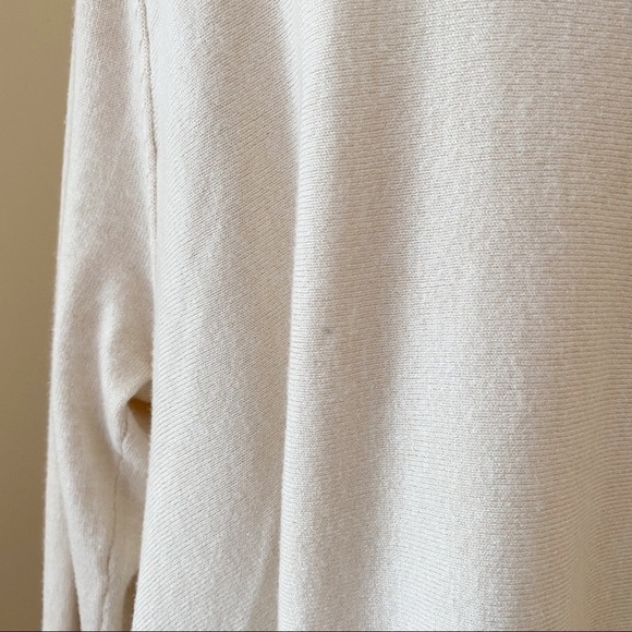 Sioni Lace Trim Ivory/Black Open Front Cardigan -S - Picture 6 of 11